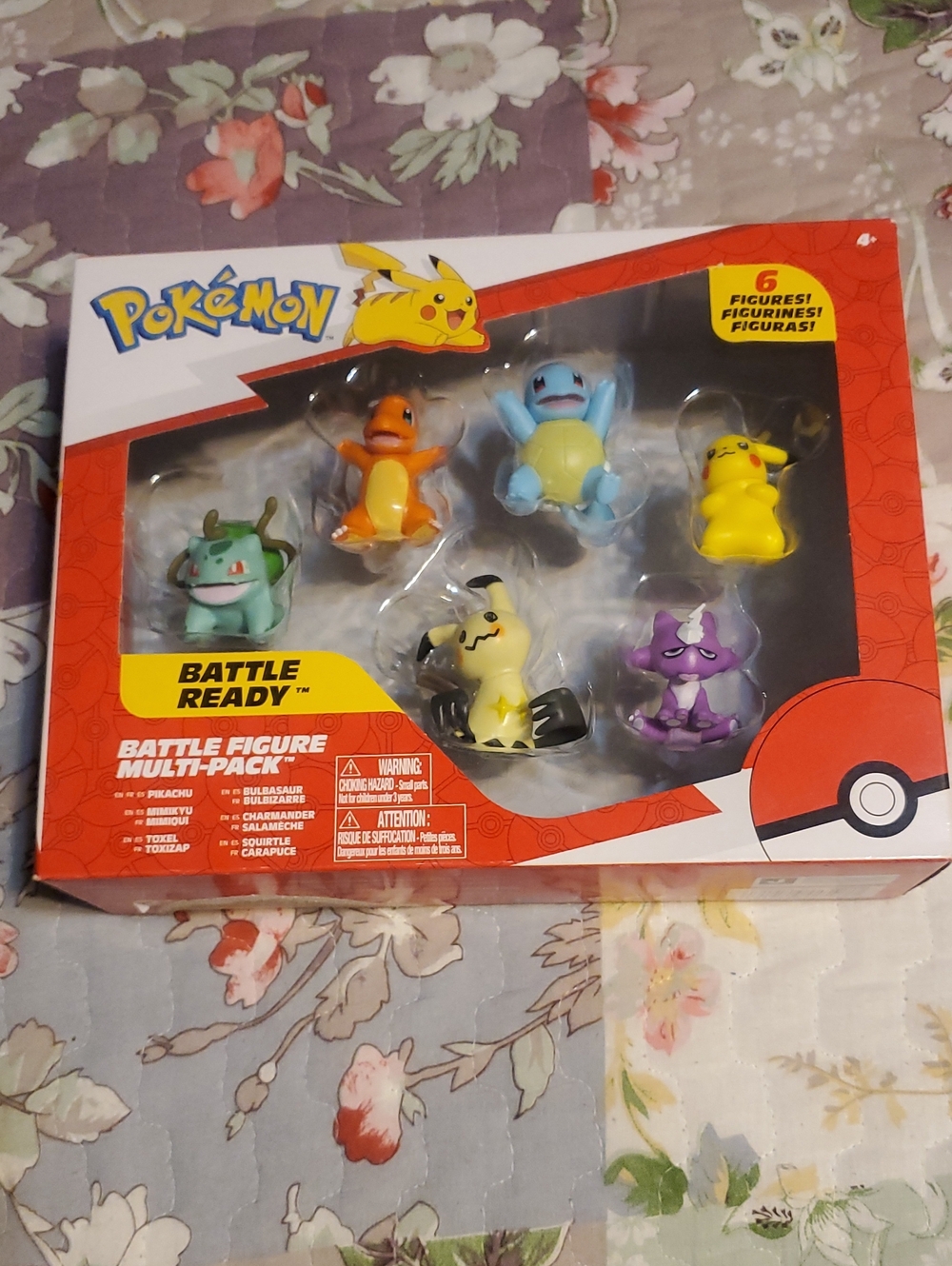 NEW IN BOX POKEMON Battle Figure Multi-Pack - Assorted Colors (6-Pack)